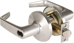 Best - Grade 1 Storeroom Lever Lockset - 2-3/4" Back Set, Key In Lever Cylinder, Brass Alloy, Satin Chrome Finish - Eagle Tool & Supply