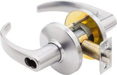 Best - Grade 1 Entrance Lever Lockset - 2-3/4" Back Set, Key In Lever Cylinder, Brass Alloy, Satin Chrome Finish - Eagle Tool & Supply