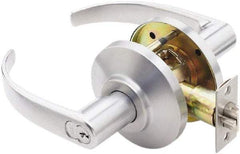 Best - Grade 2 Entrance Lever Lockset - 2-3/4" Back Set, Key In Lever Cylinder, Brass Alloy, Satin Chrome Finish - Eagle Tool & Supply