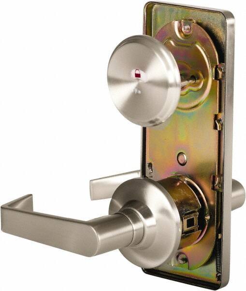 Stanley - Grade 2 Passage Lever Lockset - 2-3/4" Back Set, Keyless Cylinder, Brass Alloy, Nickel Finish - Eagle Tool & Supply