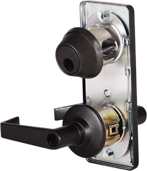 Stanley - Grade 2 Entry Lever Lockset - 2-3/4" Back Set, Key In Lever Cylinder, Brass Alloy, Oil Rubbed Bronze Finish - Eagle Tool & Supply