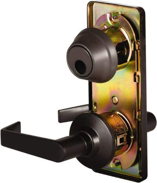 Stanley - Grade 2 Passage Lever Lockset - 2-3/4" Back Set, Keyless Cylinder, Brass Alloy, Oil Rubbed Bronze Finish - Eagle Tool & Supply