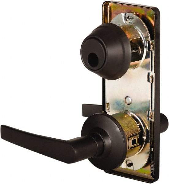 Stanley - Grade 2 Passage Lever Lockset - 2-3/4" Back Set, Keyless Cylinder, Brass Alloy, Oil Rubbed Bronze Finish - Eagle Tool & Supply