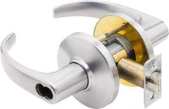 Best - Grade 1 Classroom Lever Lockset - 2-3/4" Back Set, Key In Lever Cylinder, Brass Alloy, Satin Chrome Finish - Eagle Tool & Supply