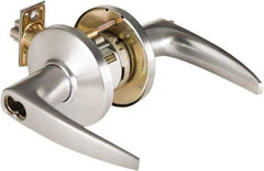 Best - Grade 1 Storeroom Lever Lockset - 2-3/4" Back Set, Key In Lever Cylinder, Brass Alloy, Satin Chrome Finish - Eagle Tool & Supply