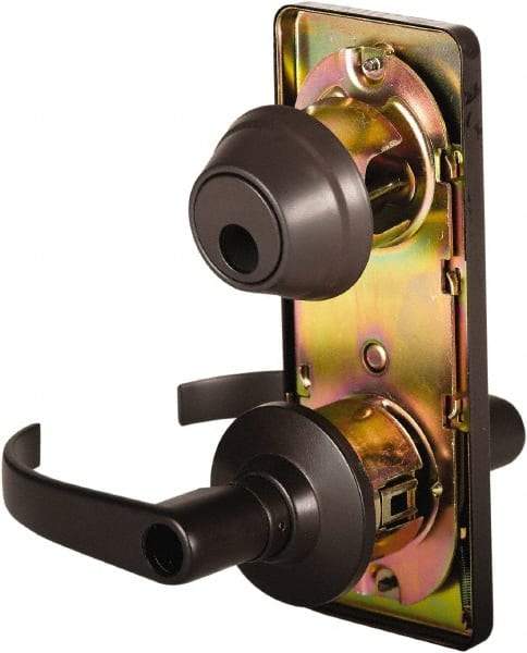 Stanley - Grade 2 Entry Lever Lockset - 2-3/4" Back Set, Key In Lever Cylinder, Brass Alloy, Oil Rubbed Bronze Finish - Eagle Tool & Supply