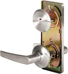 Stanley - Grade 2 Passage Lever Lockset - 2-3/4" Back Set, Keyless Cylinder, Brass Alloy, Satin Chrome Finish - Eagle Tool & Supply