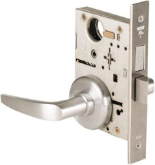 Best - Grade 1 Privacy Lever Lockset - 2-3/4" Back Set, Keyless Cylinder, Brass Alloy, Satin Chrome Finish - Eagle Tool & Supply