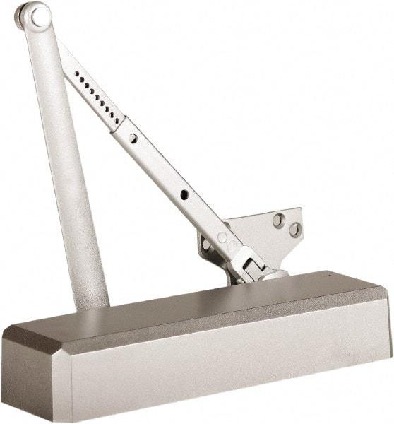 Stanley - 11-1/4" Closer Body Length, Multi-Size Closer Manual Damper - Painted Aluminum Finish, Reversible - Eagle Tool & Supply