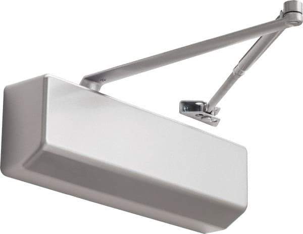 Stanley - Multisized Power Operated Damper - Multimount, Reversible Hand, Painted Aluminum Finish - Eagle Tool & Supply