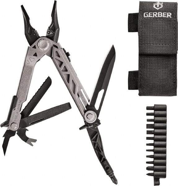 Gerber - 14 Piece, Center Drive Multi-Tool Set - Stainless Steel, 4-45/64" Closed Length - Eagle Tool & Supply