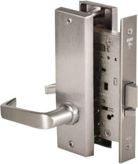 Stanley - Grade 1 Storeroom Lever Lockset - 2-3/4" Back Set, Best SFIC Cylinder, Brass Alloy, Satin Chrome Finish - Eagle Tool & Supply