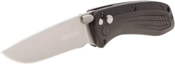 Gerber - 3" Blade, 7" OAL, Drop Point Folding Knife - 4.2" Closed Length, Glass-Filled Nylon, 1 Blade, 1 Edge - Eagle Tool & Supply