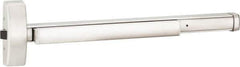 Precision - 36" OAL Right Hand Reverse Unrated Flatbar - 32 to 36" Door Width, Satin Stainless Steel Finish, Grade 1, 2100 Series - Eagle Tool & Supply