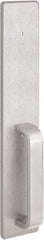 Precision - 15" OAL Right Hand Reverse Unrated Flatbar - 32 to 36" Door Width, Satin Stainless Steel Finish, Grade 1, 2100 Series - Eagle Tool & Supply