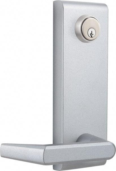 Precision - 8" OAL Nonhanded Flatbar - 32 to 36" Door Width, Painted Aluminum Finish, Grade 1, Stanley Commercial Hardware - Eagle Tool & Supply