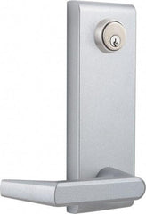 Precision - 8" OAL Nonhanded Flatbar - 32 to 36" Door Width, Painted Aluminum Finish, Grade 1, Stanley Commercial Hardware - Eagle Tool & Supply