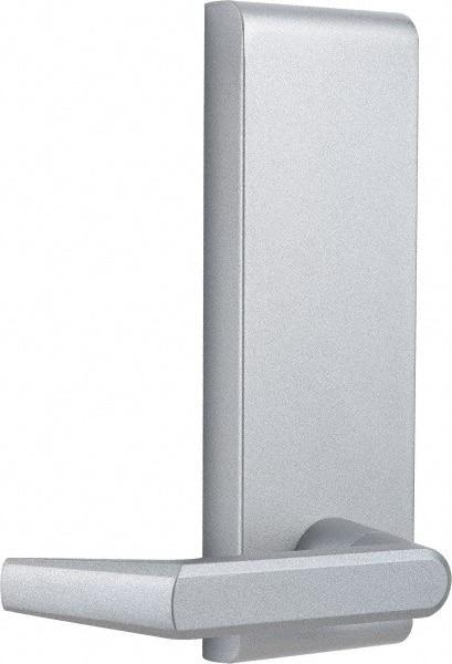 Precision - 8" OAL Nonhanded Flatbar - 32 to 36" Door Width, Painted Aluminum Finish, Grade 1, Stanley Commercial Hardware - Eagle Tool & Supply