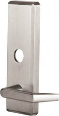 Precision - 10" OAL Nonhanded Flatbar - 32 to 36" Door Width, Satin Chrome Finish, Grade 1, Stanley Commercial Hardware - Eagle Tool & Supply
