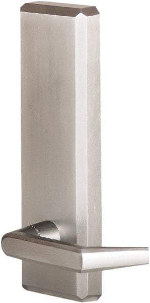 Precision - 10" OAL Nonhanded Flatbar - 32 to 36" Door Width, Satin Chrome Finish, Grade 1, Stanley Commercial Hardware - Eagle Tool & Supply