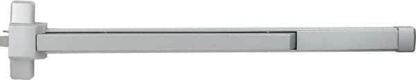 Precision - 36" OAL Nonhanded Fire Rated Flatbar - 32 to 36" Door Width, Painted Aluminum Finish, Grade 1, Stanley Commercial Hardware - Eagle Tool & Supply