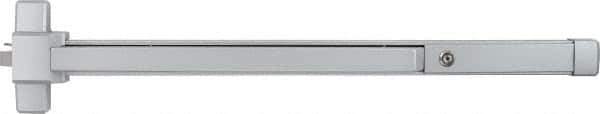 Precision - 36" OAL Nonhanded Flatbar - 32 to 36" Door Width, Painted Aluminum Finish, Grade 1, Stanley Commercial Hardware - Eagle Tool & Supply