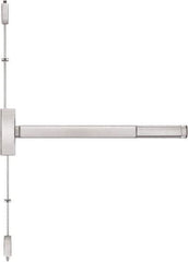 Precision - 36" OAL Right Hand Reverse Fire Rated Flatbar - 32 to 36" Door Width, Satin Stainless Steel Finish, Grade 1, Apex Series - Eagle Tool & Supply