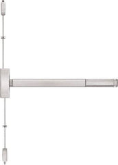 Precision - 48" OAL Right Hand Reverse Fire Rated Flatbar - 32 to 48" Door Width, Satin Stainless Steel Finish, Grade 1, Apex Series - Eagle Tool & Supply