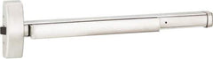 Precision - 48" OAL Right Hand Reverse Fire Rated Flatbar - 32 to 48" Door Width, Satin Stainless Steel Finish, Grade 1, Apex Series - Eagle Tool & Supply