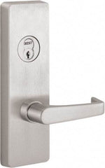 Precision - 10" OAL Reversible Unrated Flatbar - 32 to 36" Door Width, Satin Stainless Steel Finish, Grade 1, 2100 Series - Eagle Tool & Supply