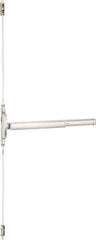 Precision - 36" OAL Reversible Unrated Flatbar - 32 to 36" Door Width, Satin Stainless Steel Finish, Grade 1, 2100 Series - Eagle Tool & Supply