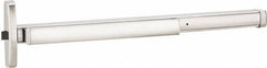 Precision - 36" OAL Reversible Unrated Flatbar - 32 to 36" Door Width, Satin Stainless Steel Finish, Grade 1, 2100 Series - Eagle Tool & Supply