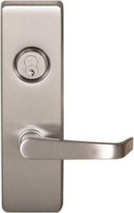 Precision - 10" OAL Left Hand Reverse Unrated Flatbar - 32 to 36" Door Width, Satin Stainless Steel Finish, Grade 1, 2100 Series - Eagle Tool & Supply