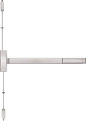 Precision - 48" OAL Right Hand Reverse Fire Rated Flatbar - 32 to 48" Door Width, Satin Stainless Steel Finish, Grade 1, Apex Series - Eagle Tool & Supply
