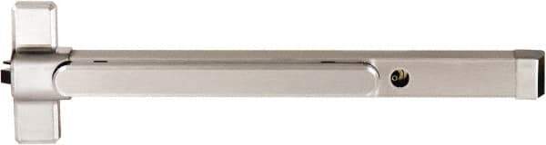 Precision - 36" OAL Nonhanded Flatbar - 32 to 36" Door Width, Painted Aluminum Finish, Grade 1, Stanley Commercial Hardware - Eagle Tool & Supply
