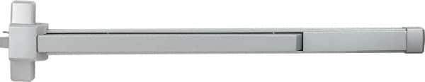 Precision - 48" OAL Nonhanded Fire Rated Flatbar - 32 to 48" Door Width, Painted Aluminum Finish, Grade 1, Stanley Commercial Hardware - Eagle Tool & Supply