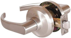 Stanley - Grade 1 Passage Lever Lockset - 2-3/4" Back Set, Keyless Cylinder, Brass Alloy, Satin Nickel Finish - Eagle Tool & Supply