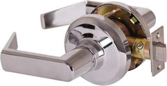 Stanley - Grade 1 Passage Lever Lockset - 2-3/4" Back Set, Keyless Cylinder, Brass Alloy, Bright Chrome Finish - Eagle Tool & Supply