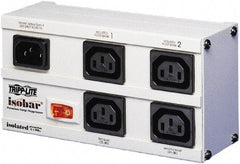 Tripp-Lite - 4 Outlets, 120 VAC10 Amps, 6.56' Cord, Power Outlet Strip - Floor, Keyhole Mount, 5-15 NEMA Configuration, 3-1/2" Strip - Eagle Tool & Supply