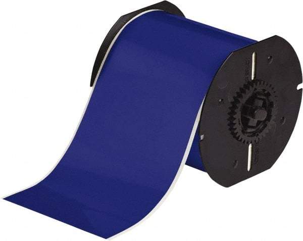 Brady - 4" Wide x 1,200" Long, Blue Vinyl Tape - For BBP30 Label Printer, BBP33 Label Printer, BBP35 Multicolor Sign & Label Printer, BBP37 Color & Cut Sign & Label Printer, BradyPrinter S3100, BBP31 Sign & Label Printer - Eagle Tool & Supply