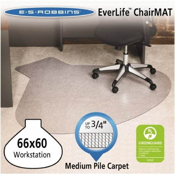 ES Robbins - 60" Long x 66" Wide, Chair Mat - Workstation, Straight Edge Style - Eagle Tool & Supply