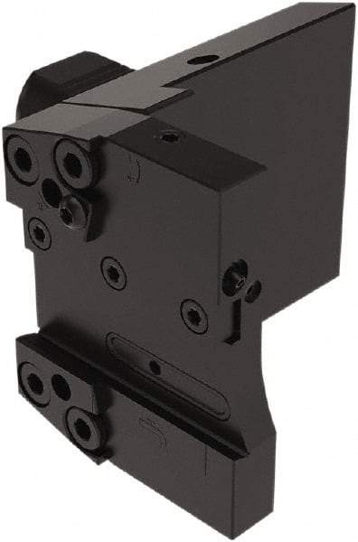 Seco - Tool Block Style 150.10-JETI, 25mm Blade Height, 130.5mm OAL, 100mm OAH, Indexable Cutoff Blade Tool Block - 40mm Shank Width, Through Coolant - Eagle Tool & Supply