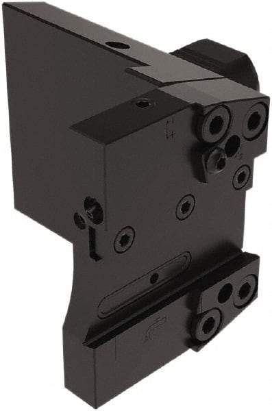Seco - Tool Block Style 150.10-JETI, 25mm Blade Height, 130.5mm OAL, 100mm OAH, Indexable Cutoff Blade Tool Block - 40mm Shank Width, Through Coolant - Eagle Tool & Supply