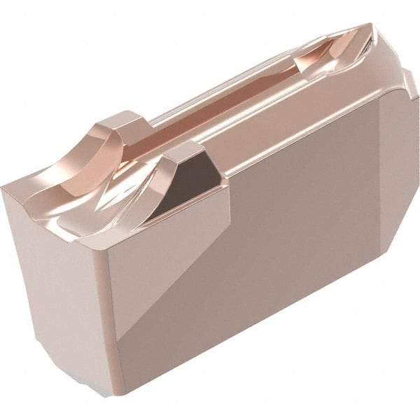 Kennametal - EC-U3 CF Grade KCM35B, 3mm Cutting Width Carbide Cutoff Insert - Left Hand Lead Angle, 0.2mm Corner Radius, TiOCN Finish - Eagle Tool & Supply