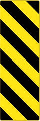 NMC - "Chevron", 12" Wide x 36" High, Aluminum Warning & Safety Reminder Signs - 0.08" Thick, Black on Yellow, High Intensity Reflectivity, Rectangle, Post Mount - Eagle Tool & Supply