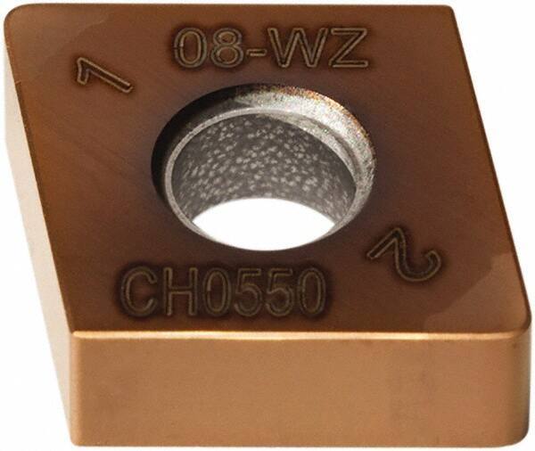 Seco - CNGA433 - Grade CH0550 PCBN Turning Insert - TiAlCrN Finish, 80° Diamond, 1/2" Inscr Circle, 3/16" Thick, 3/64" Corner Radius - Eagle Tool & Supply
