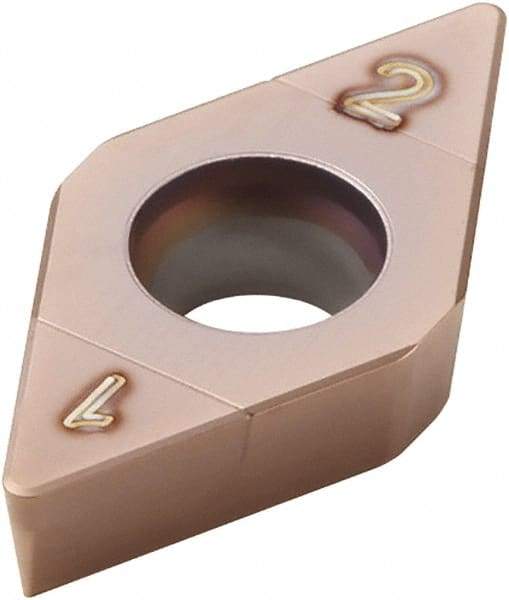 Seco - DCGW32.52 - Grade CH2540 PCBN Turning Insert - TiSiN Finish, 55° Diamond, 3/8" Inscr Circle, 5/32" Thick, 1/32" Corner Radius - Eagle Tool & Supply