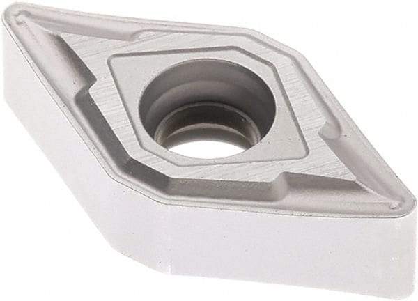 Seco - DNMU332 MF2 Grade TK0501 Carbide Turning Insert - Ti(C/N)/Al2O3/Cr Finish, 55° Diamond, 3/8" Inscr Circle, 3/16" Thick, 1/32" Corner Radius - Eagle Tool & Supply