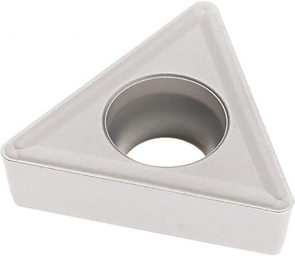 Seco - TCMT432 M3 Grade TP3501 Carbide Turning Insert - TiCN/Al2O3 Finish, 60° Triangle, 1/2" Inscr Circle, 3/16" Thick, 1/32" Corner Radius - Eagle Tool & Supply