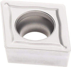 Seco - CCMT433 M3 Grade TK1501 Carbide Turning Insert - Ti(C/N)/Al2O3/Cr Finish, 80° Diamond, 1/2" Inscr Circle, 3/16" Thick, 3/64" Corner Radius - Eagle Tool & Supply